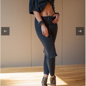 51 Inc Skegging Skirt Legging or Jumpsuit Sweater Knit Black size small